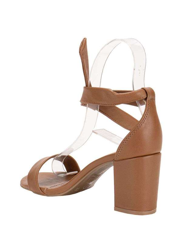 Via Marte - Sandália Feminina Salto Grosso Via Marte 115007 Caramelo 3