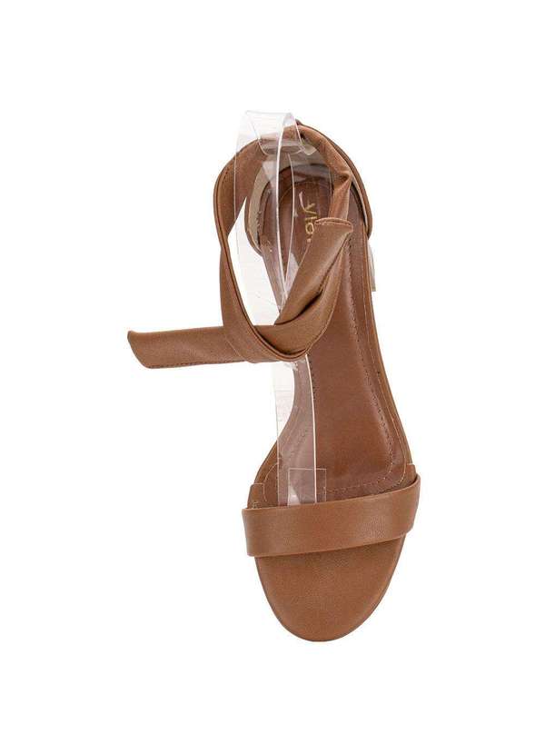 Via Marte - Sandália Feminina Salto Grosso Via Marte 115007 Caramelo 5