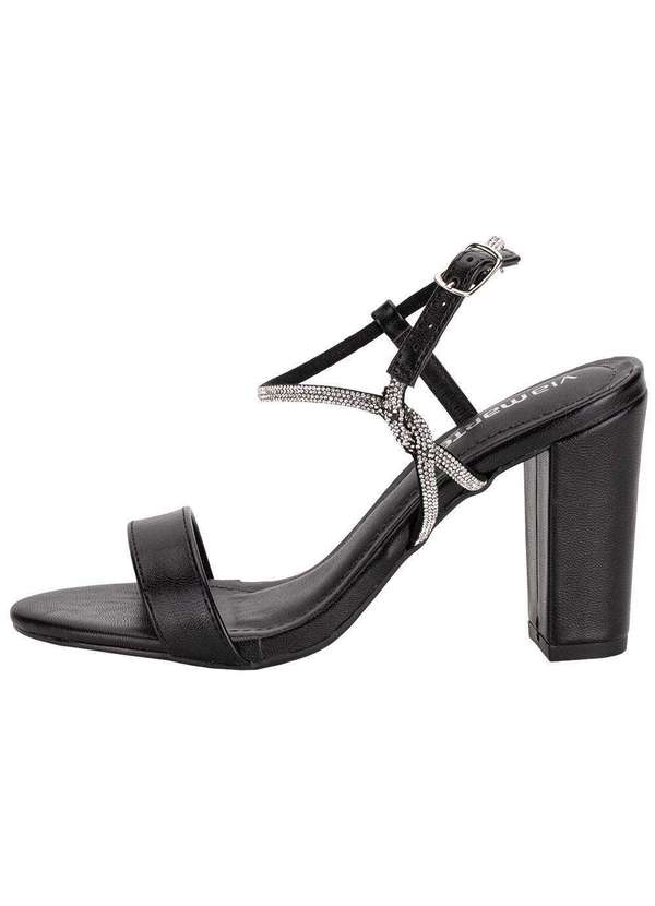 Via Marte - Sandália Feminina Salto Grosso Via Marte 142034 Preto 2