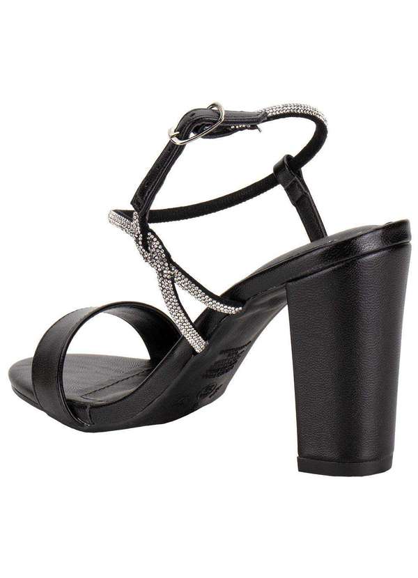 Via Marte - Sandália Feminina Salto Grosso Via Marte 142034 Preto 3