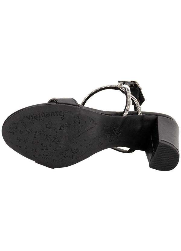 Via Marte - Sandália Feminina Salto Grosso Via Marte 142034 Preto 4