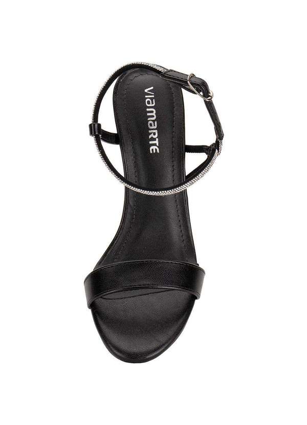 Via Marte - Sandália Feminina Salto Grosso Via Marte 142034 Preto 5