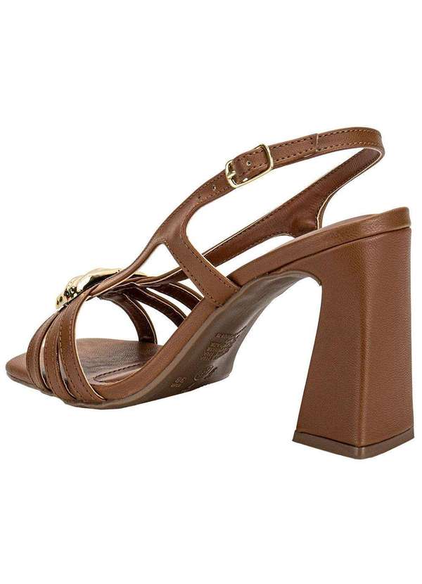 Via Marte - Sandália Feminina Salto Grosso Via Marte 150017 Chocolate 3
