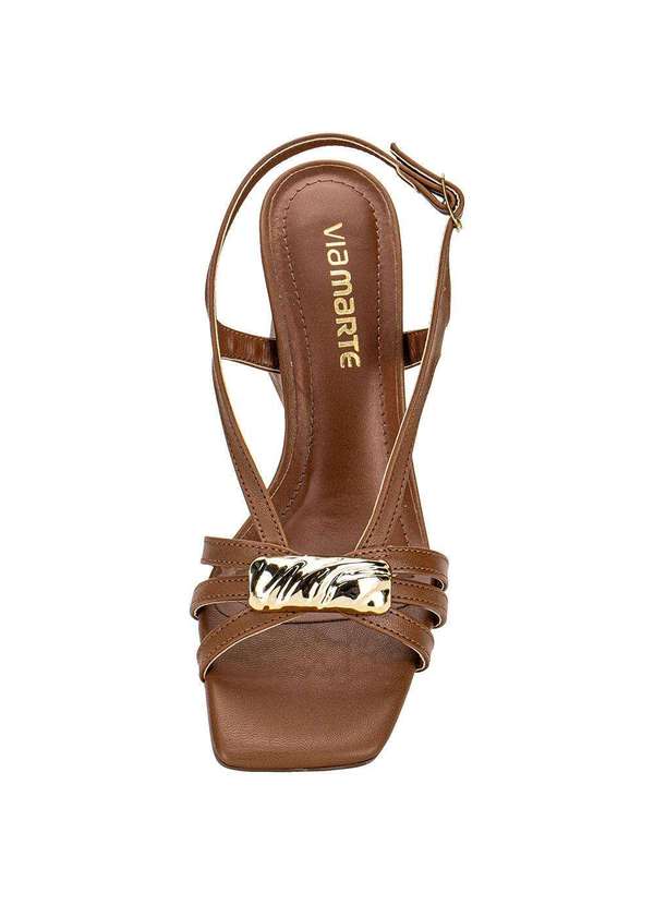 Via Marte - Sandália Feminina Salto Grosso Via Marte 150017 Chocolate 5