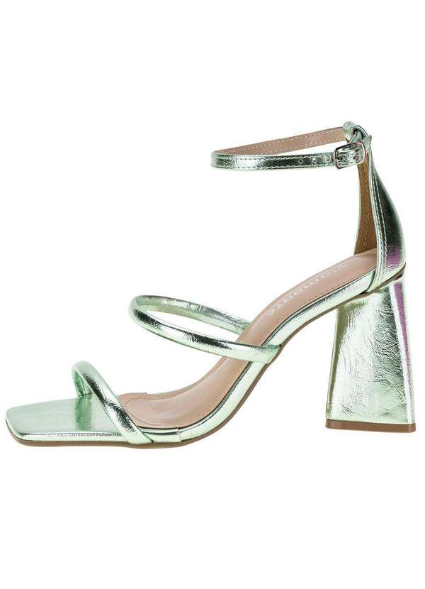 Via Marte - Sandália Feminina Salto Grosso Via Marte - 2217102 - Verde 2