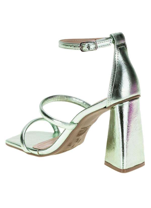 Via Marte - Sandália Feminina Salto Grosso Via Marte - 2217102 - Verde 3