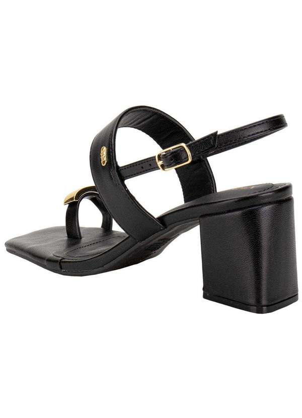 Via Marte - Sandália Feminina Salto Grosso Via Marte 264007 Preto 3