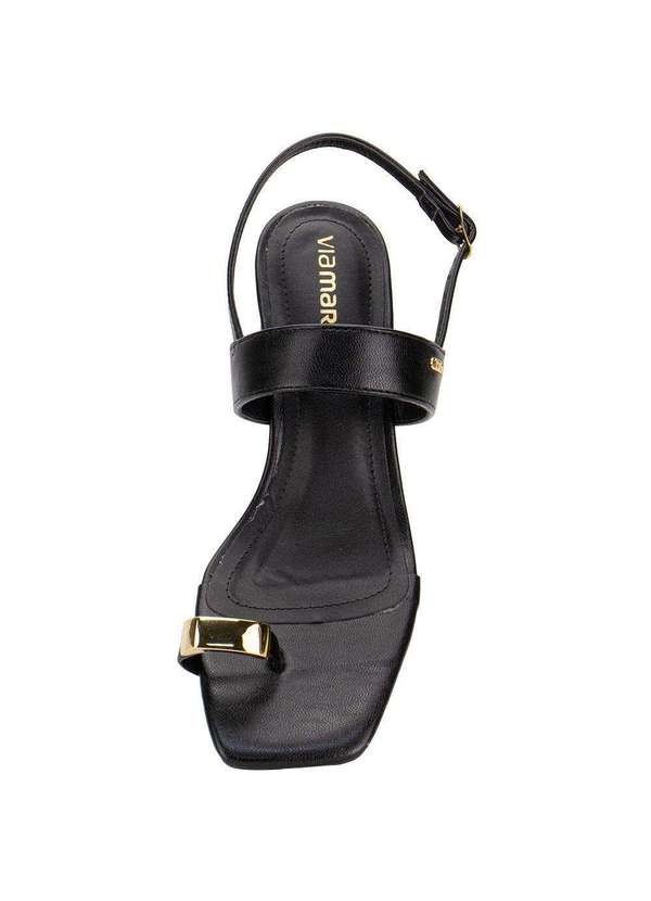 Via Marte - Sandália Feminina Salto Grosso Via Marte 264007 Preto 5