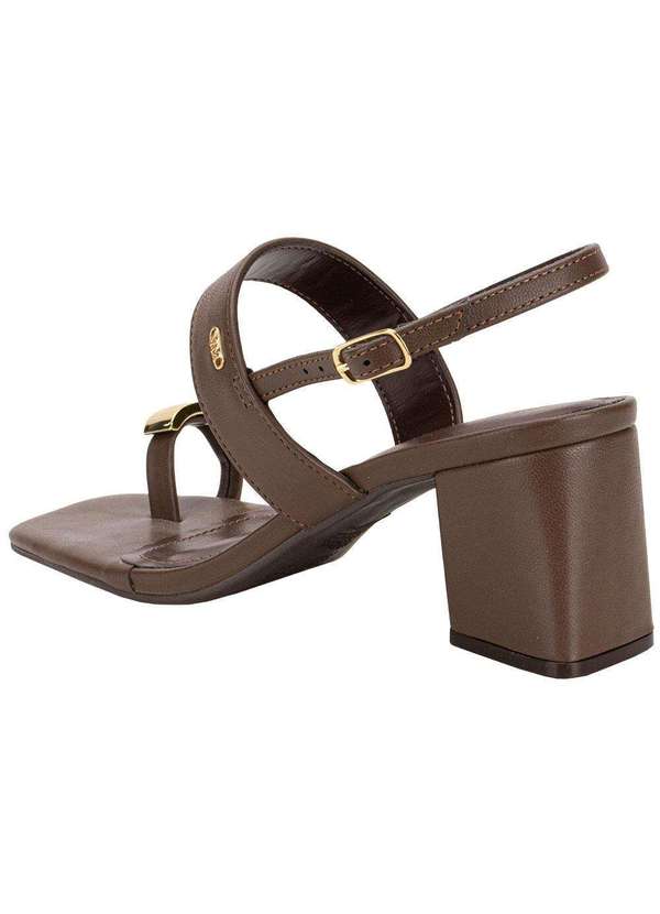 Via Marte - Sandália Feminina Salto Grosso Via Marte 264007 Chocolate 3
