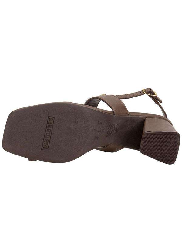 Via Marte - Sandália Feminina Salto Grosso Via Marte 264007 Chocolate 4