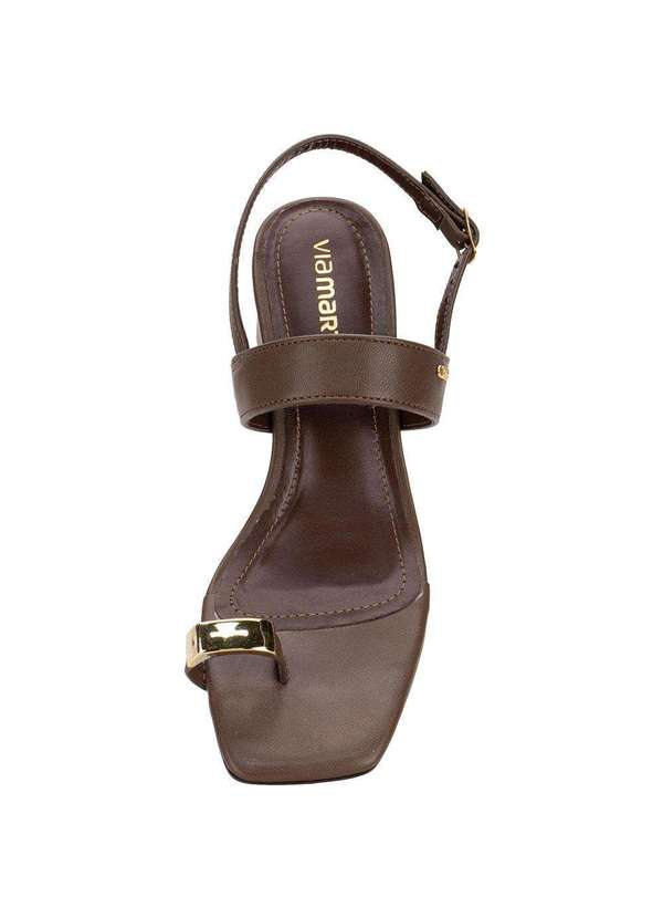 Via Marte - Sandália Feminina Salto Grosso Via Marte 264007 Chocolate 5