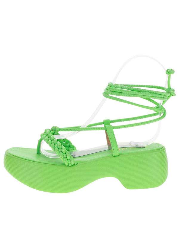 Salto Rasteiro Sandalia Verde Neon Sandalia Feminina Arezzo Salto