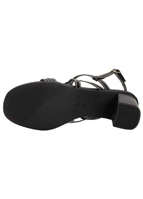 Via Scarpa - Sandália Feminina Salto Grosso Via Scarpa 176519145 - Preto 4