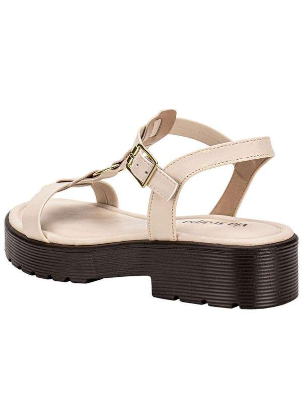 Via Scarpa - Sandália Feminina Salto Grosso Via Scarpa 177918865 Natural 3