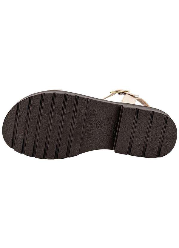 Via Scarpa - Sandália Feminina Salto Grosso Via Scarpa 177918865 Natural 4