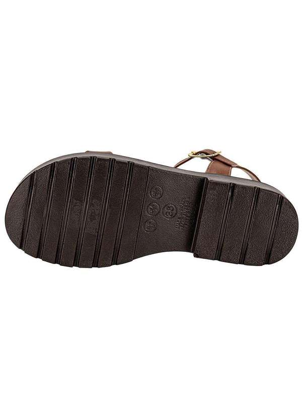 Via Scarpa - Sandália Feminina Salto Grosso Via Scarpa 177918865 Camel 4