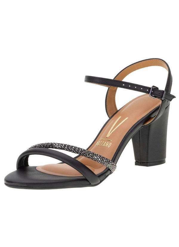 Vizzano - Sandália Feminina Salto Grosso Vizzano - 62621009 - Preto