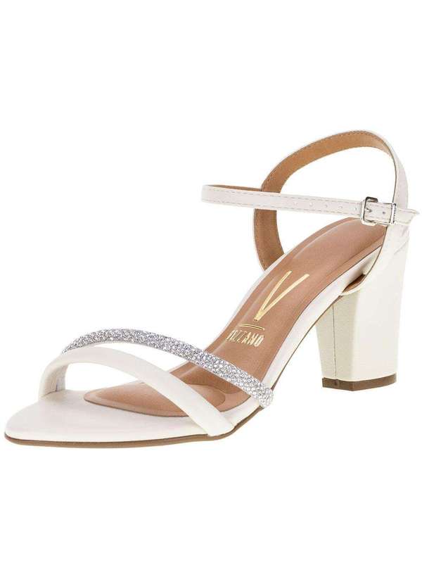 Vizzano - Sandália Feminina Salto Grosso Vizzano - 62621009 - Marfim