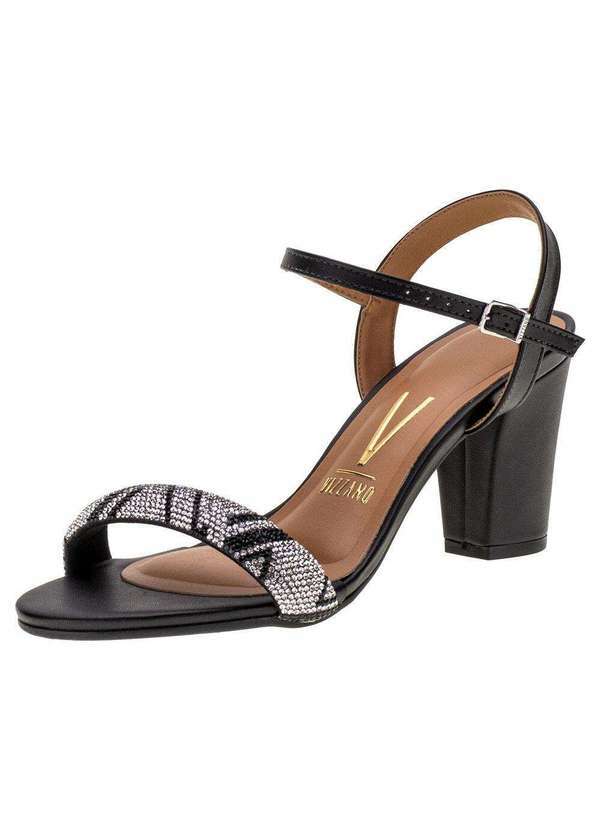 Vizzano - Sandália Feminina Salto Grosso Vizzano - 62621015 - Preto
