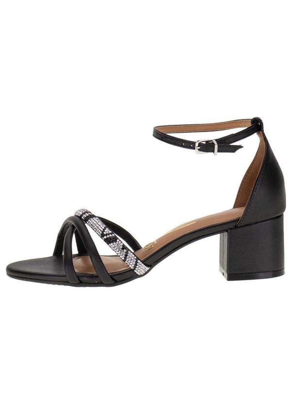 Vizzano - Sandália Feminina Salto Grosso Vizzano - 62911155 - Preto 2