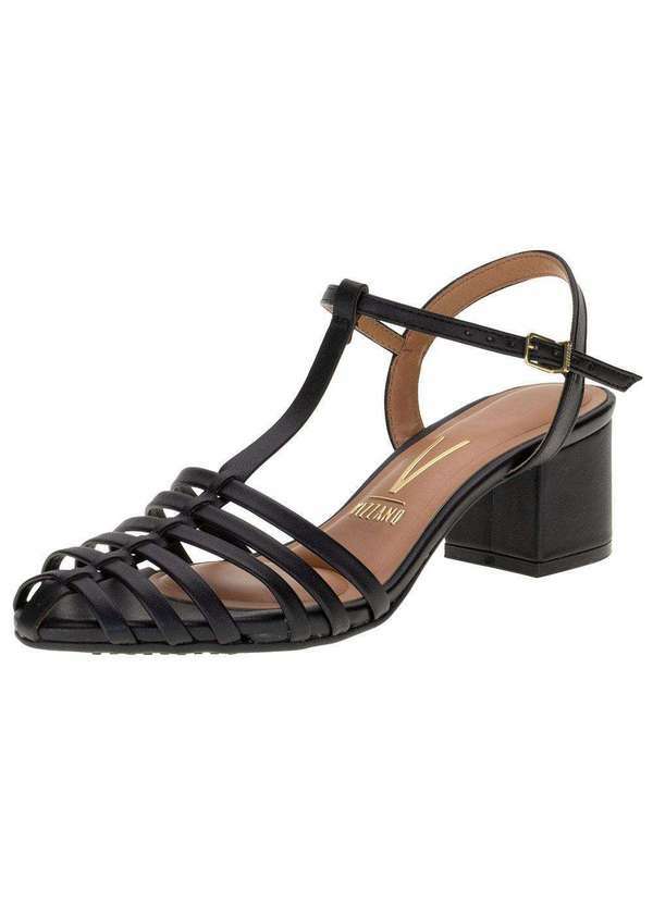Vizzano - Sandália Feminina Salto Grosso Vizzano 62911170 - Preto