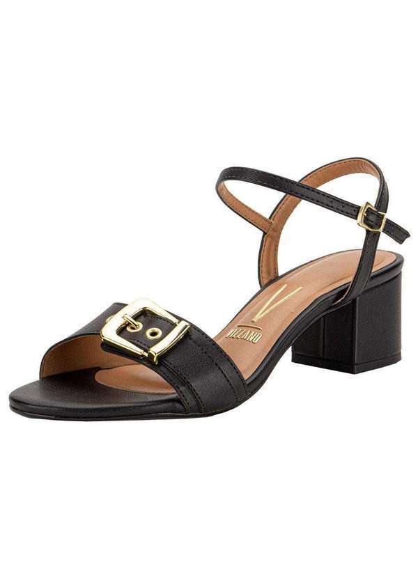 Vizzano - Sandália Feminina Salto Grosso Vizzano 62911184 - Preto