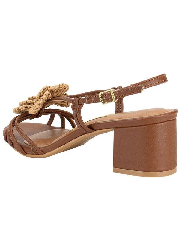 Vizzano - Sandália Feminina Salto Grosso Vizzano 62911193 Camel 3