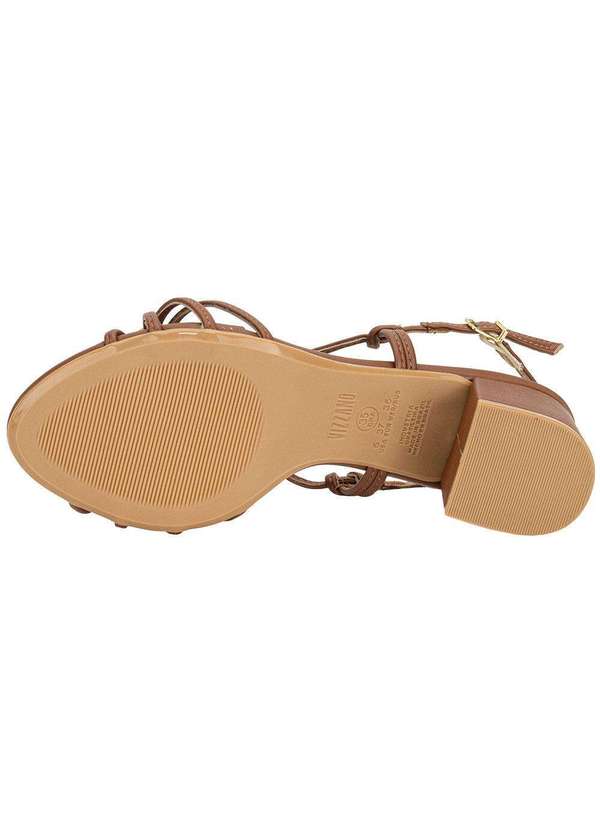 Vizzano - Sandália Feminina Salto Grosso Vizzano 62911193 Camel 4