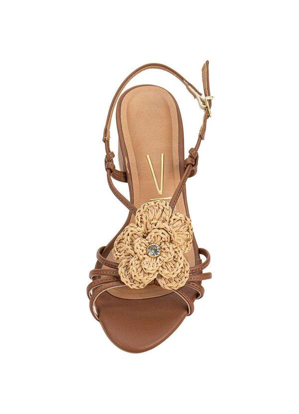 Vizzano - Sandália Feminina Salto Grosso Vizzano 62911193 Camel 5