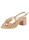 Vizzano - Sandália Feminina Salto Grosso Vizzano 62911193 Camel - variação: Bege