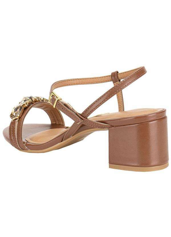 Vizzano - Sandália Feminina Salto Grosso Vizzano 62911716 Chocolate 3