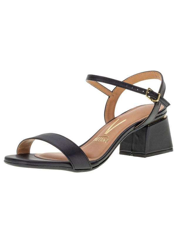 Vizzano - Sandália Feminina Salto Grosso Vizzano - 6428101 - Preto