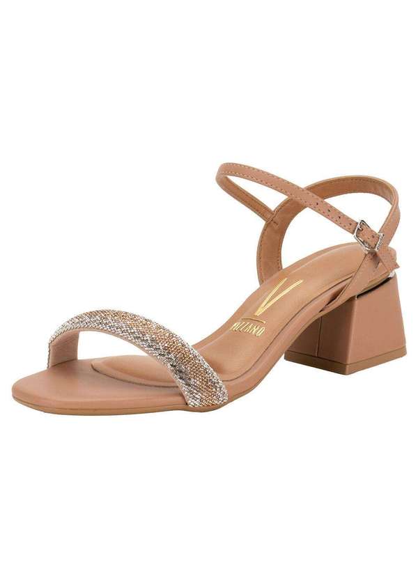 Vizzano - Sandália Feminina Salto Grosso Vizzano 6428139 - Bege