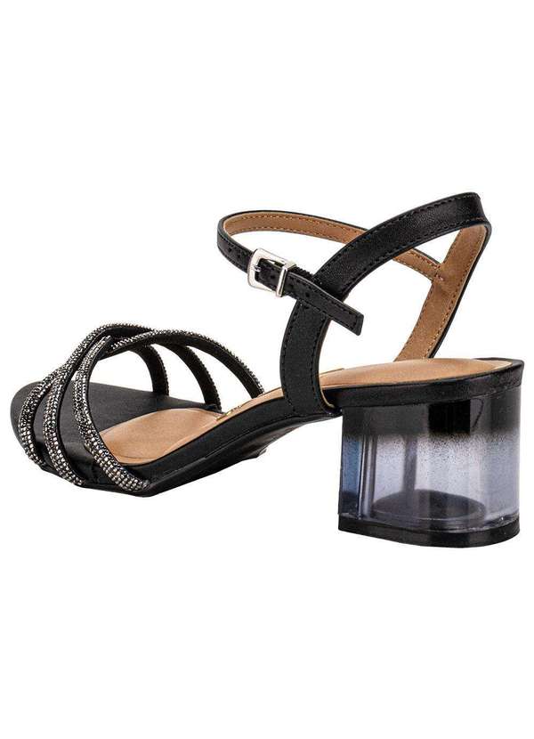 Vizzano - Sandália Feminina Salto Grosso Vizzano 6442112 Preto 3