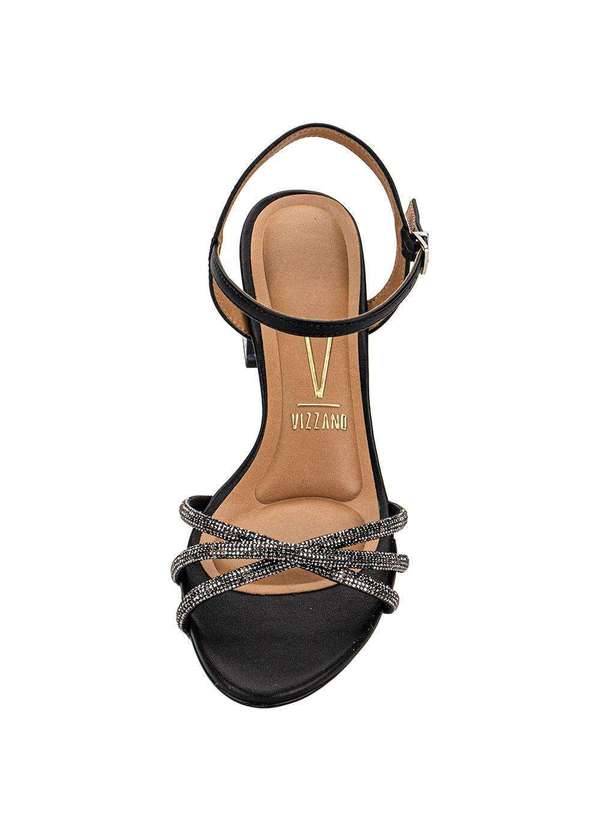 Vizzano - Sandália Feminina Salto Grosso Vizzano 6442112 Preto 5