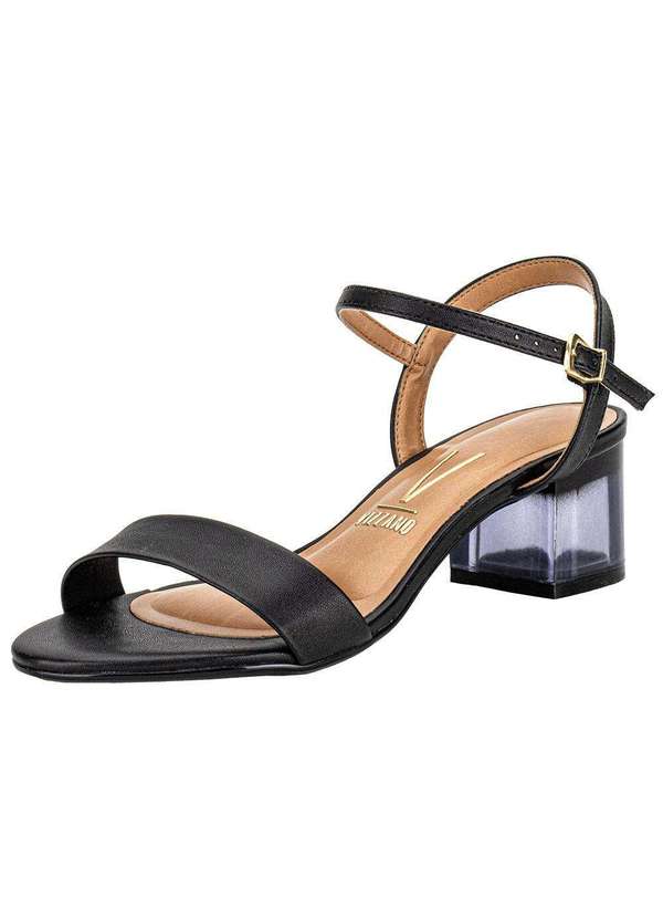 Vizzano - Sandália Feminina Salto Grosso Vizzano 6442200 Preto