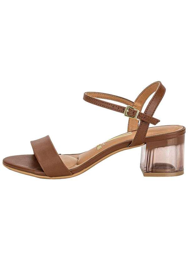 Vizzano - Sandália Feminina Salto Grosso Vizzano 6442200 Café 2