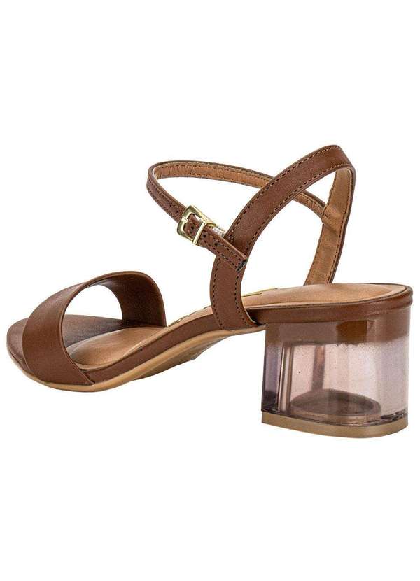 Vizzano - Sandália Feminina Salto Grosso Vizzano 6442200 Café 3