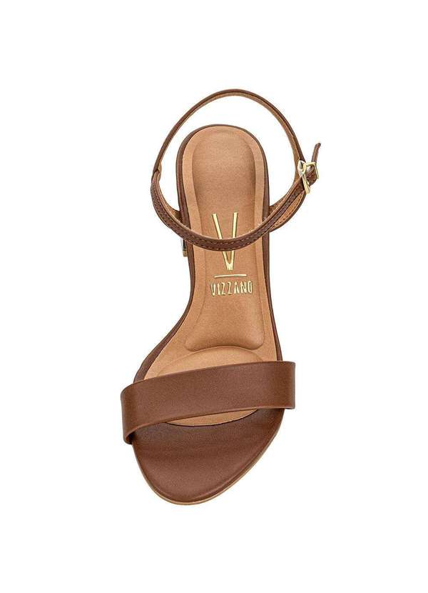 Vizzano - Sandália Feminina Salto Grosso Vizzano 6442200 Café 5