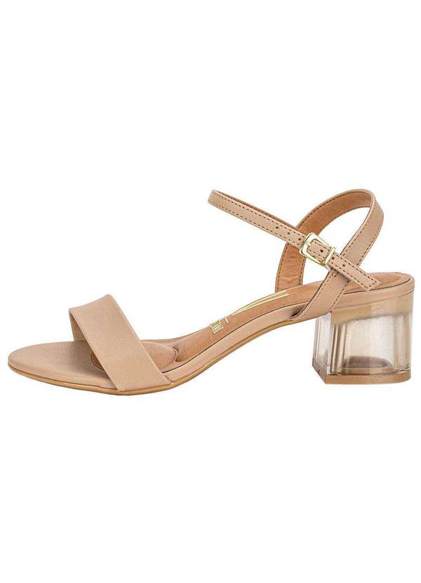 Vizzano - Sandália Feminina Salto Grosso Vizzano 6442200 Bege 2