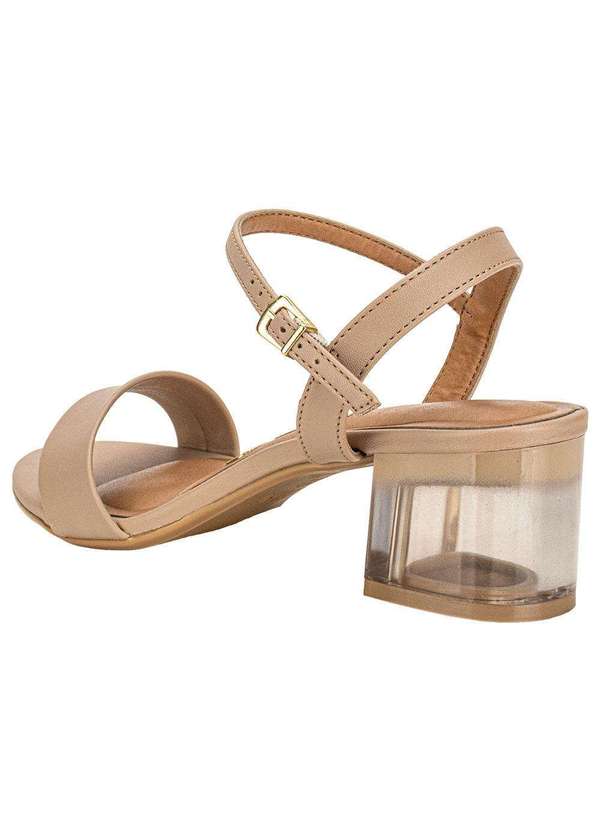 Vizzano - Sandália Feminina Salto Grosso Vizzano 6442200 Bege 3