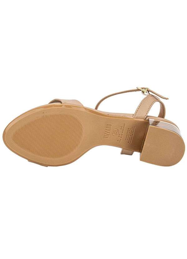 Vizzano - Sandália Feminina Salto Grosso Vizzano 6442200 Bege 4