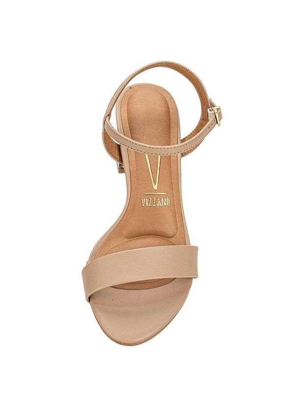 Vizzano - Sandália Feminina Salto Grosso Vizzano 6442200 Bege 5