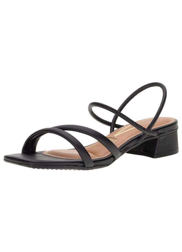 Vizzano - Sandália Feminina Salto Grosso Vizzano - 6454108 - Preto