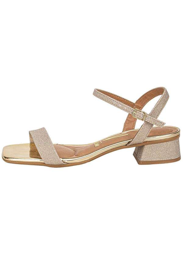 Vizzano - Sandália Feminina Salto Grosso Vizzano 6454111 Ouro 2