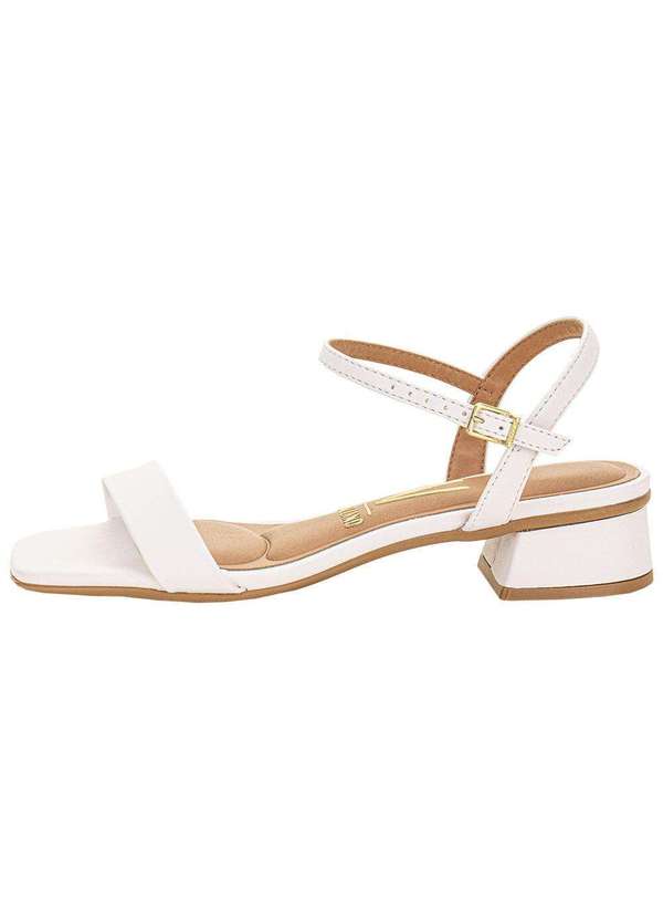 Vizzano - Sandália Feminina Salto Grosso Vizzano 6454111 Branco 2