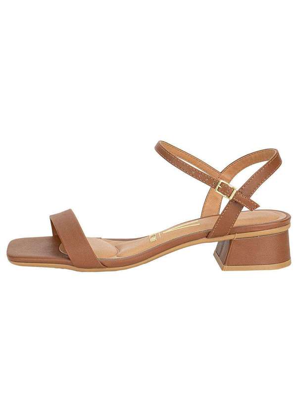 Vizzano - Sandália Feminina Salto Grosso Vizzano 6454111 Camel 2
