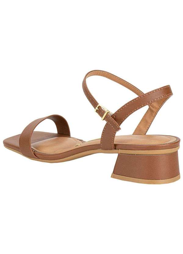 Vizzano - Sandália Feminina Salto Grosso Vizzano 6454111 Camel 3