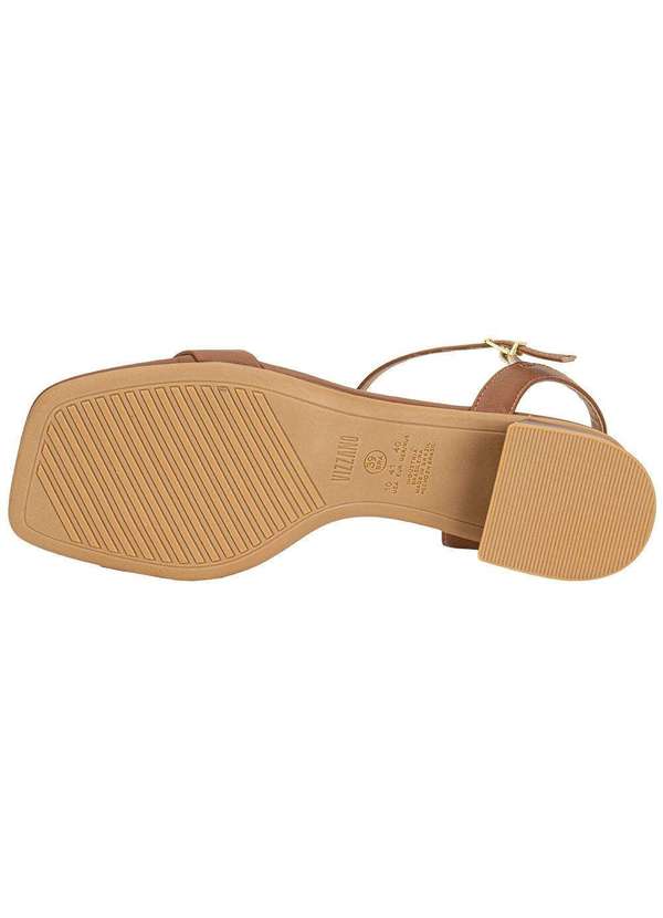 Vizzano - Sandália Feminina Salto Grosso Vizzano 6454111 Camel 4