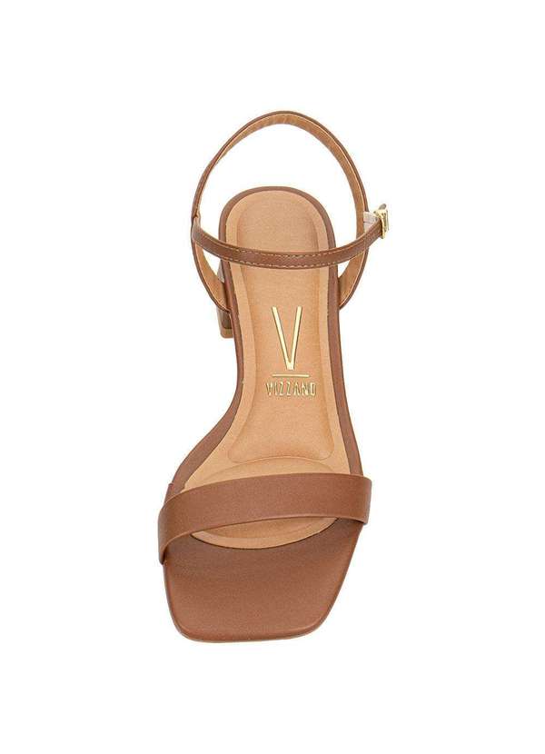 Vizzano - Sandália Feminina Salto Grosso Vizzano 6454111 Camel 5
